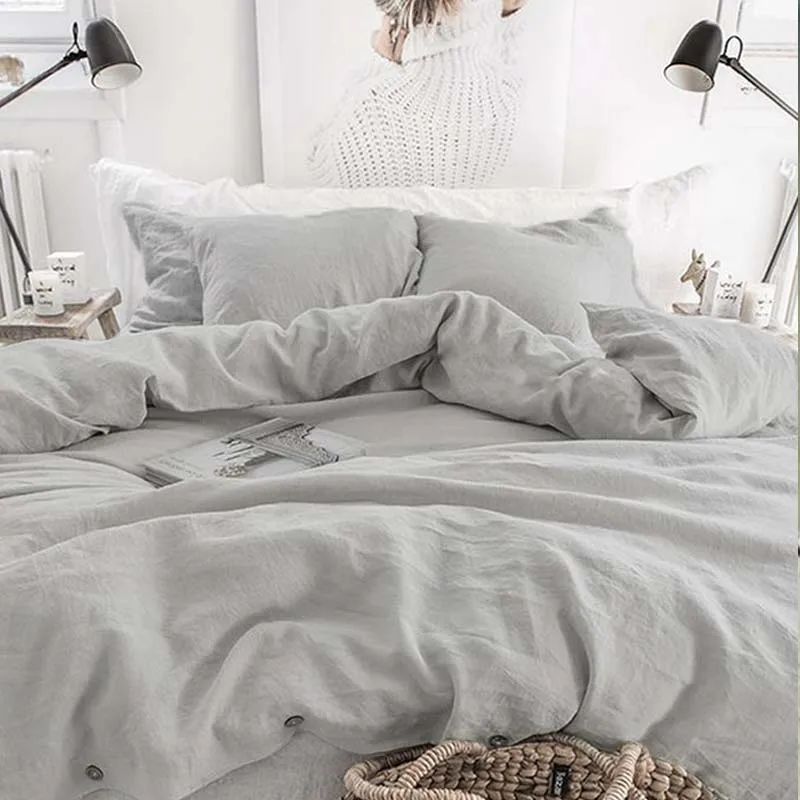 Housse de Couette Lin Lavé 220x240 Beige — Tons Naturels | ILM