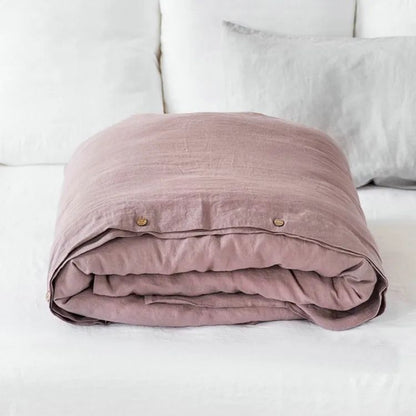 Housse de Couette Lin Lavé 220x240 Beige — Tons Naturels | ILM
