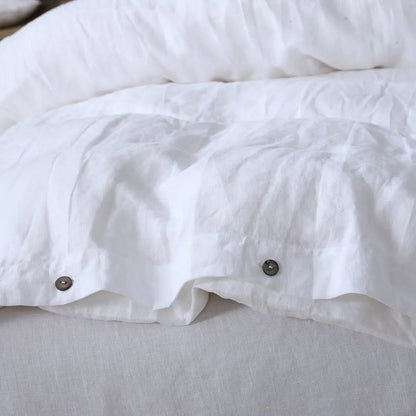 Housse de Couette Lin Lavé 220x240 Beige — Tons Naturels | ILM
