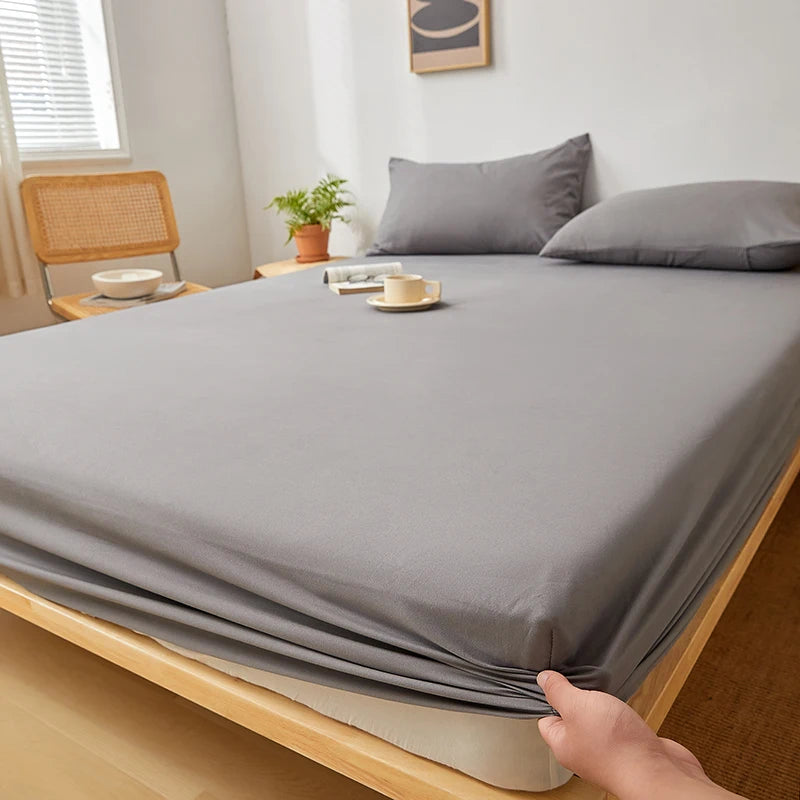 Drap-Housse Coton Uni Ajustable — Élastique Antidérapant | ILM
