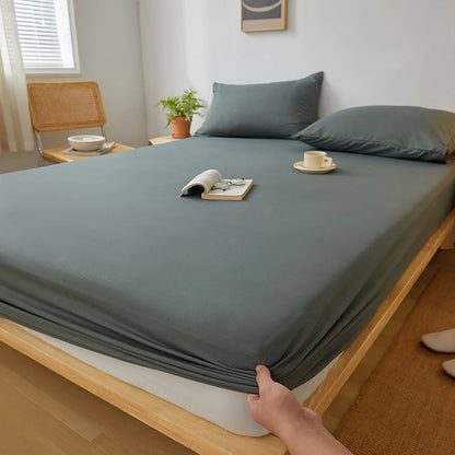 Drap-Housse Coton Uni Ajustable — Élastique Antidérapant | ILM