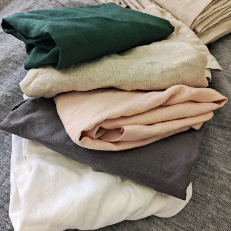 Housse de Couette Lin Français 100% — Fermeture Boutons Coco | ILM