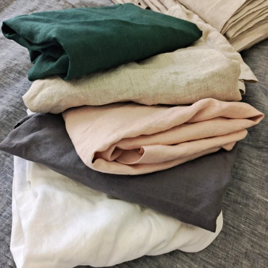 Housse de Couette Lin Français 100% — Fermeture Boutons Coco | ILM