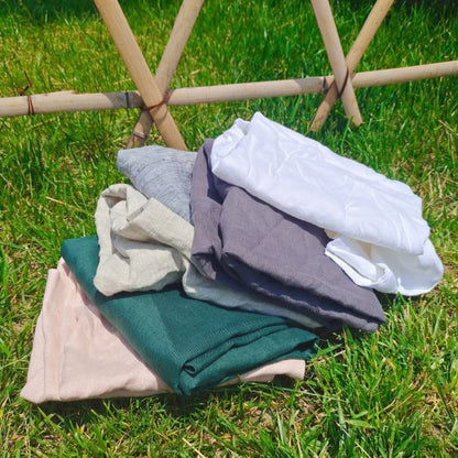 Housse de Couette Lin Français 100% — Fermeture Boutons Coco | ILM