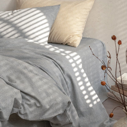 Parure de Lit Lin Lavé 100% — Housse, Drap & Taies Anti-Plis | ILM