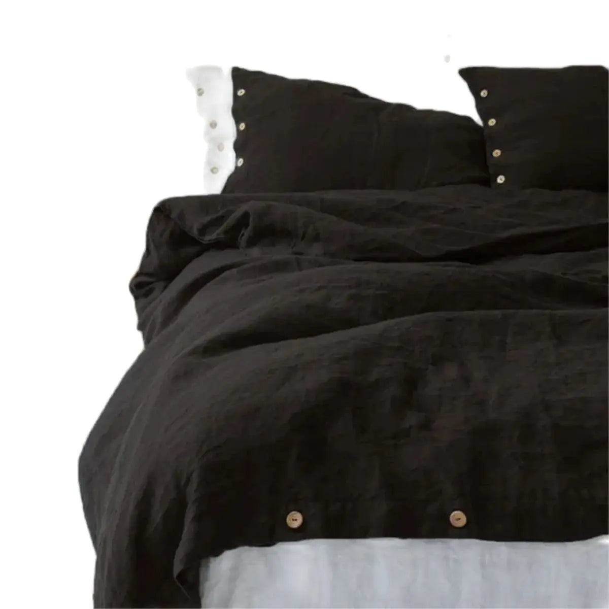 Housse de Couette Lin Français 100% — Fermeture Boutons Coco | ILM
