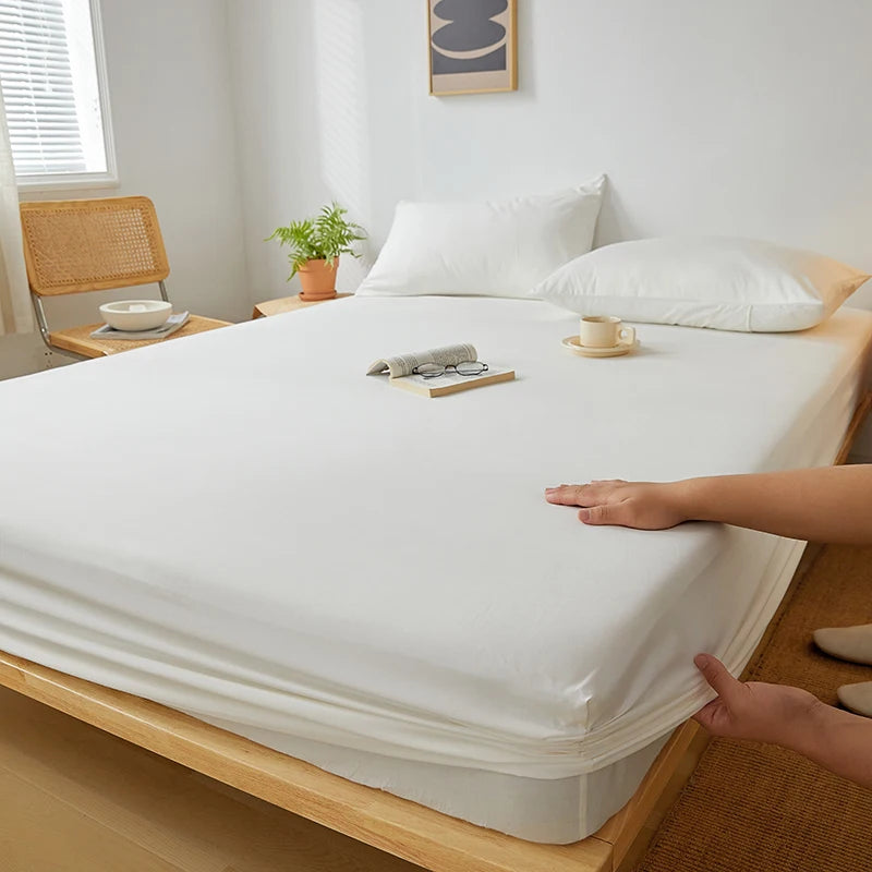 Drap-Housse Coton Uni Ajustable — Élastique Antidérapant | ILM