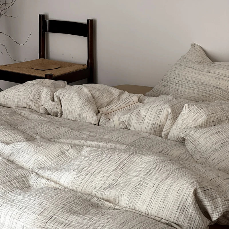 Parure de Lit en Double Gaze de Coton — 100% Coton Doux et Respirant