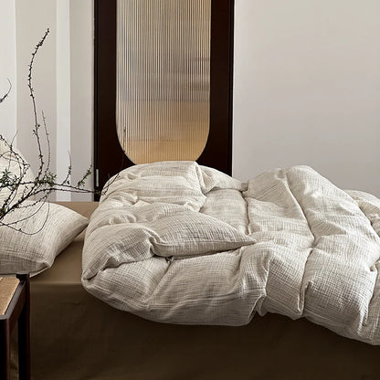 Parure de Lit en Double Gaze de Coton — 100% Coton Doux et Respirant