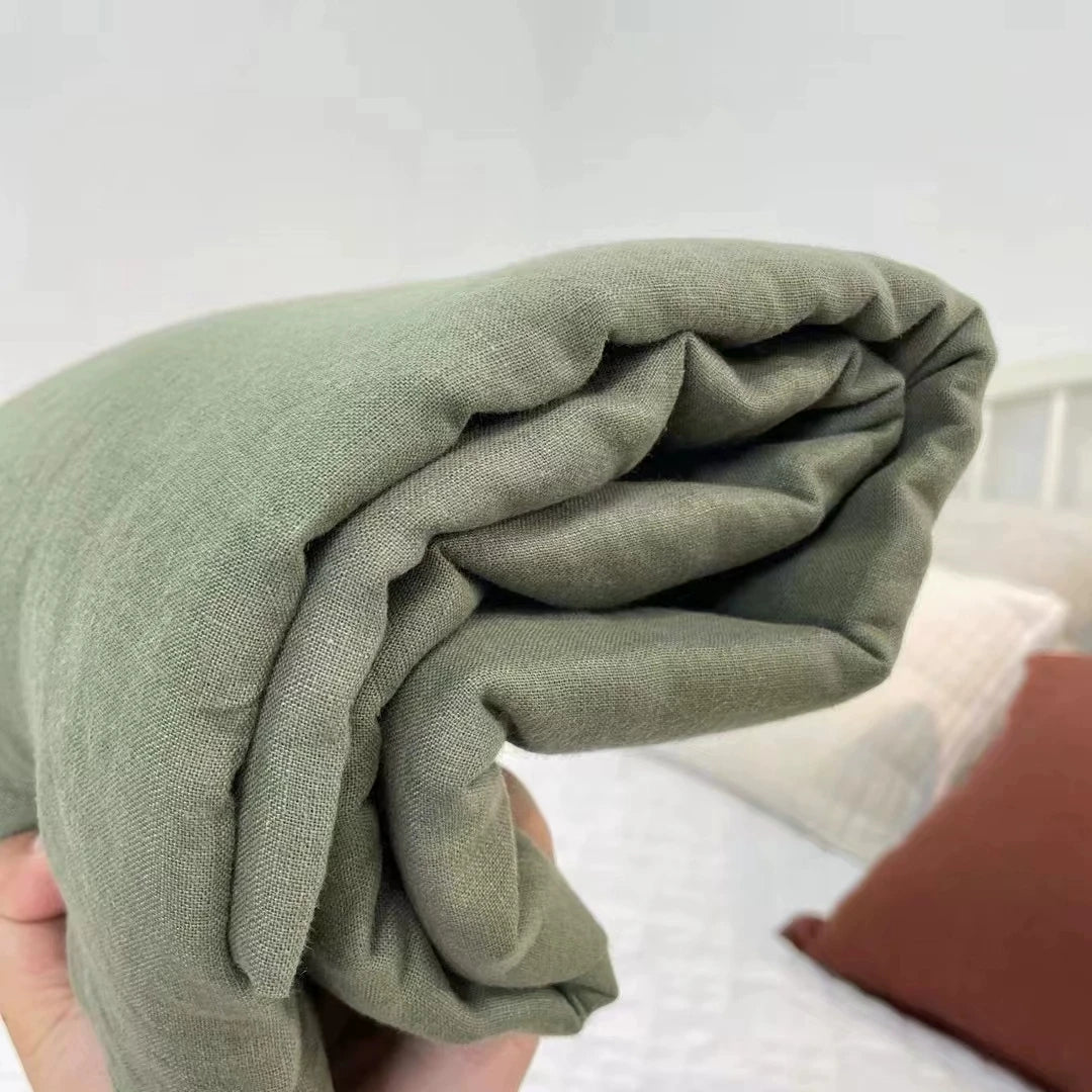 Housse de Couette Lin Français 100% — Fermeture Boutons Coco | ILM