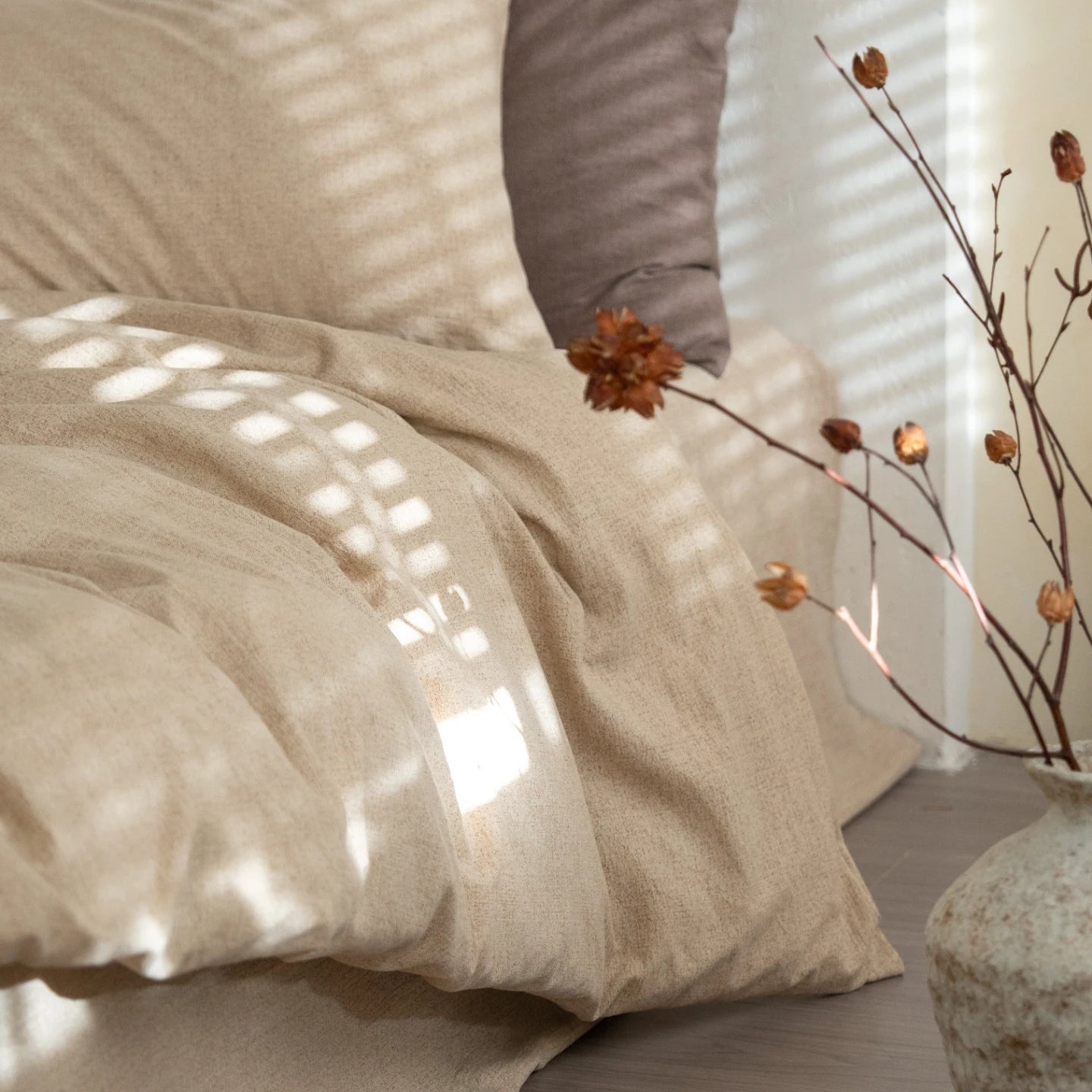 Parure de Lit Lin Lavé 100% — Housse, Drap & Taies Anti-Plis | ILM