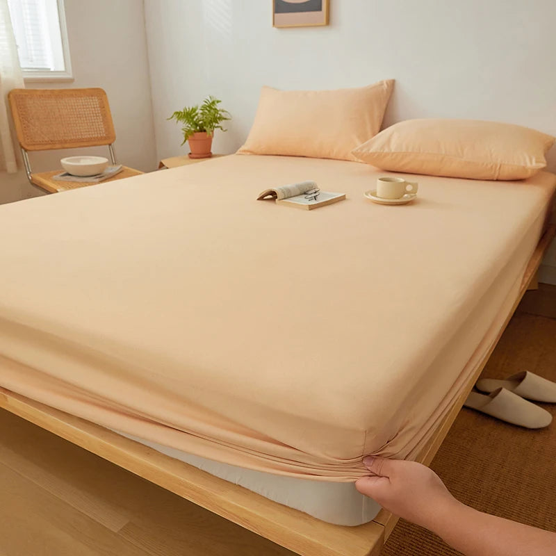 Drap-Housse Coton Uni Ajustable — Élastique Antidérapant | ILM