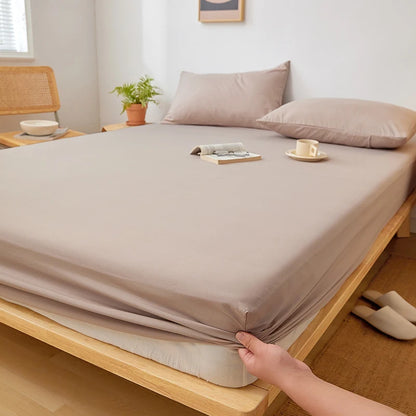 Drap-Housse Coton Uni Ajustable — Élastique Antidérapant | ILM