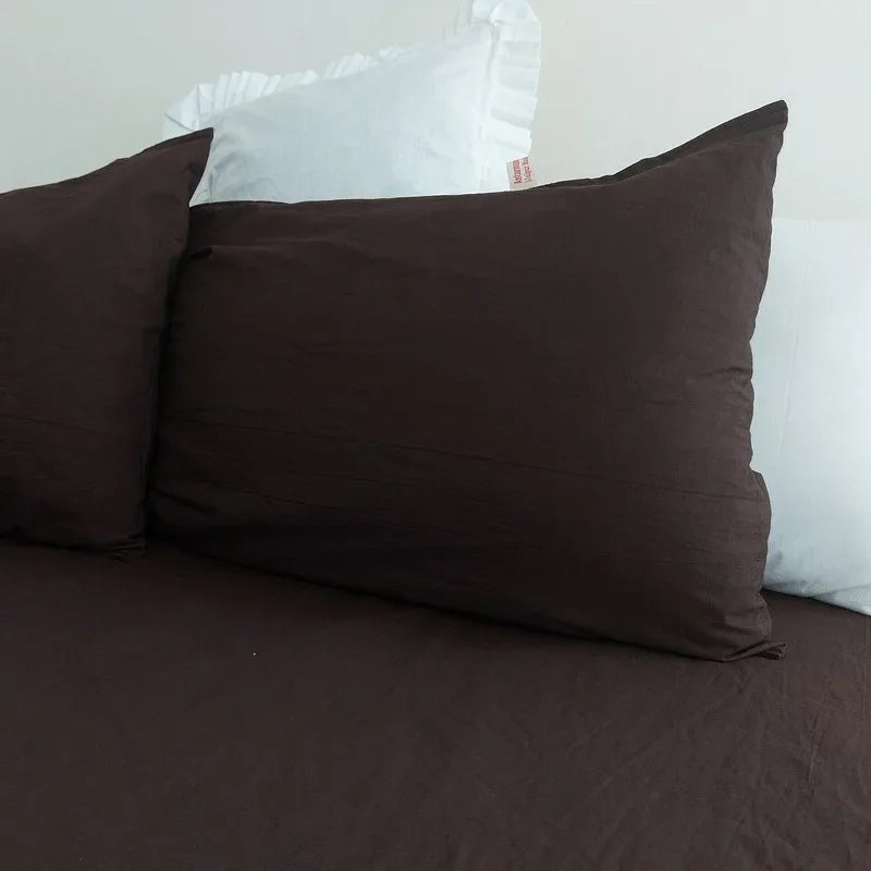Taies d'Oreiller en Lin Lavé — Fermeture Enveloppe, 100% Lin
