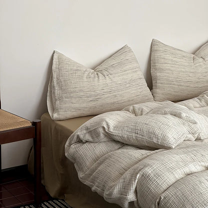 Parure de Lit en Double Gaze de Coton — 100% Coton Doux et Respirant
