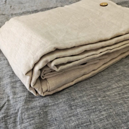Housse de Couette Lin Français 100% — Fermeture Boutons Coco | ILM
