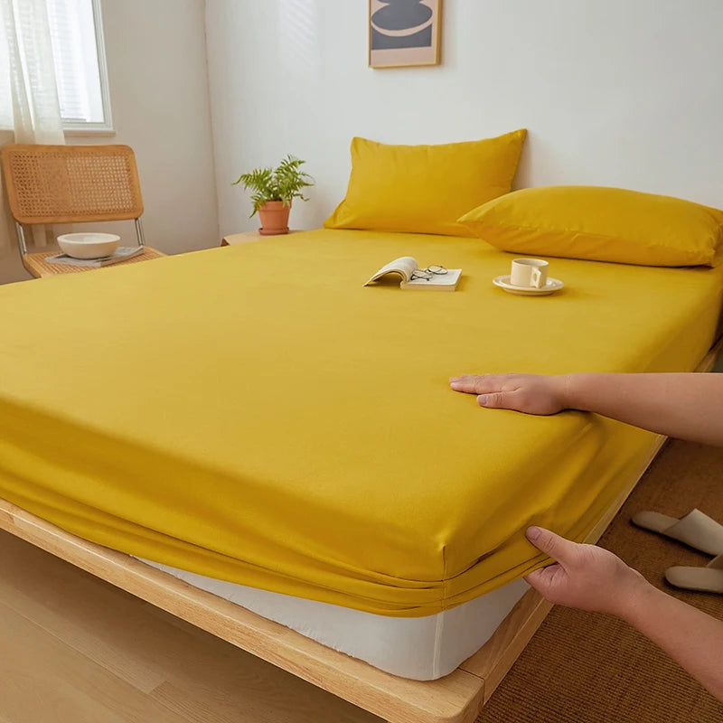Drap-Housse Coton Uni Ajustable — Élastique Antidérapant | ILM