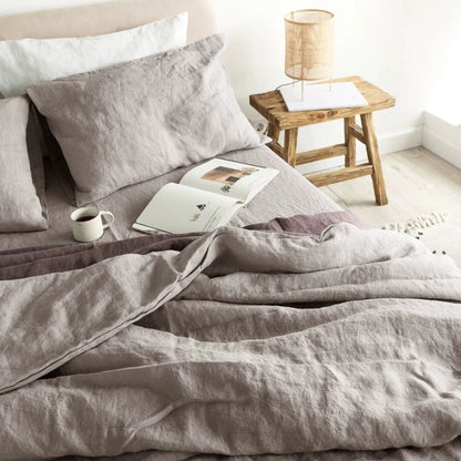Housse de Couette Lin Français 100% — Fermeture Boutons Coco | ILM