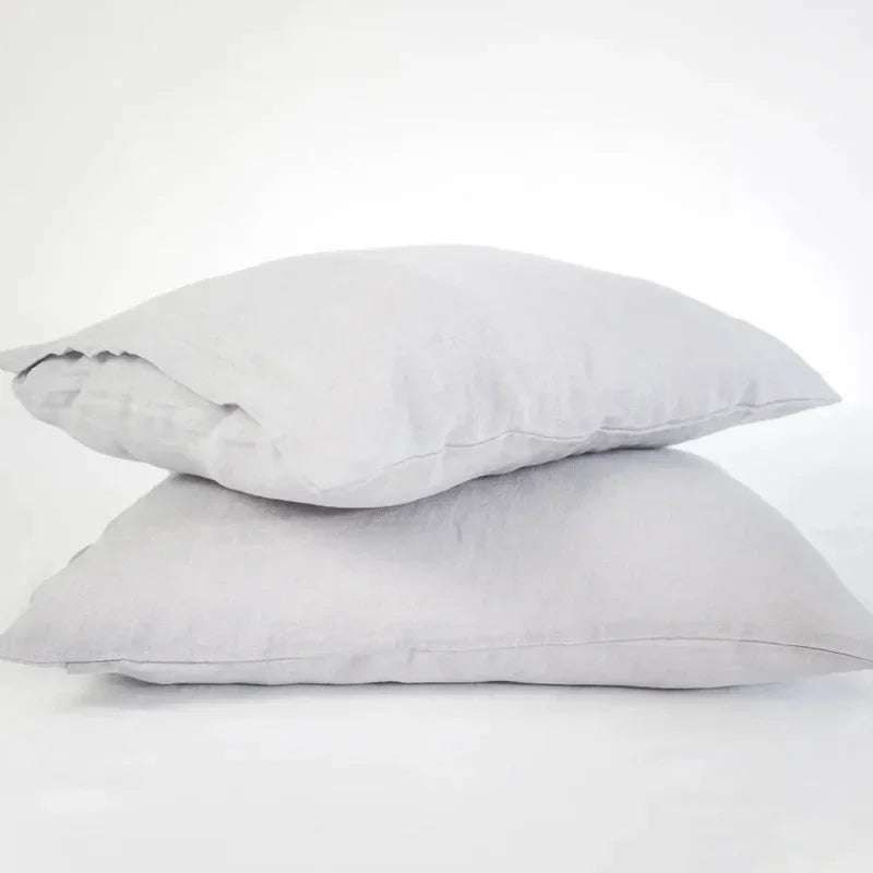 Taies d'Oreiller en Lin Lavé — Fermeture Enveloppe, 100% Lin
