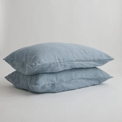 Taies d'Oreiller en Lin Lavé — Fermeture Enveloppe, 100% Lin
