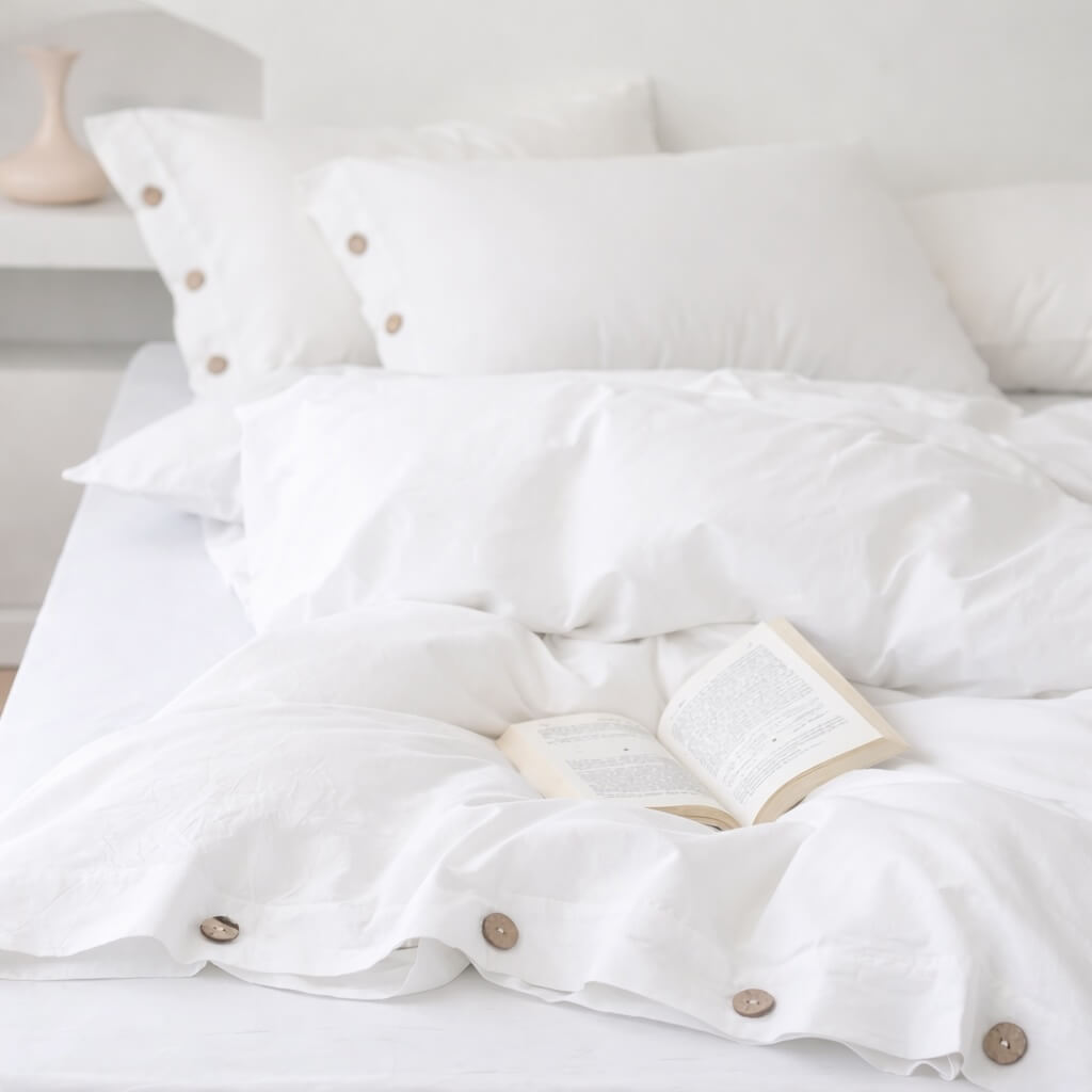 Parure de Lit Coton Lavé — Élégance Naturelle Signée | ILM