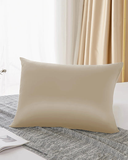 Taie d'oreiller soie Beige, 50×70 cm
